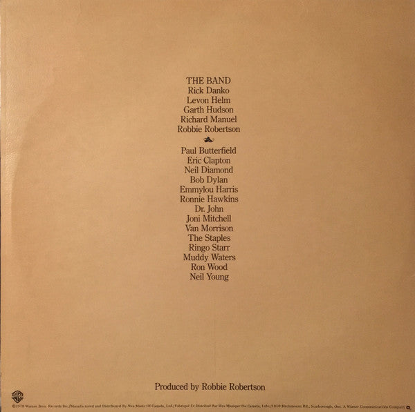 The Band – The Last Waltz (Use vinyl)