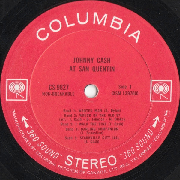Johnny Cash – Johnny Cash At San Quentin (Used vinyl)