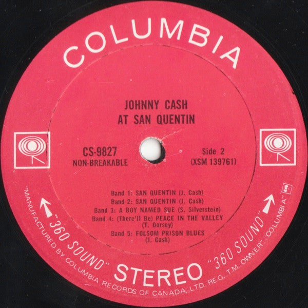 Johnny Cash – Johnny Cash At San Quentin (Used vinyl)