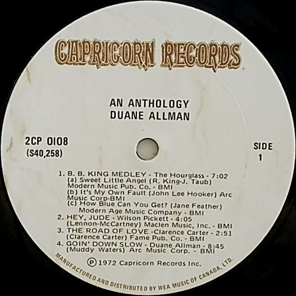 Duane Allman – An Anthology (Used vinyl)