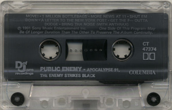 Public Enemy – Apocalypse 91... The Enemy Strikes Black (Used cassette)