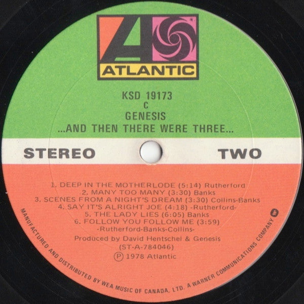 Genesis – ...And Then There Were Three... (Used vinyl)