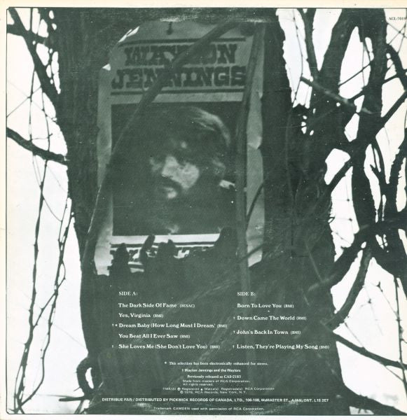 Waylon Jennings – The Dark Side Of Fame (Used vinyl)