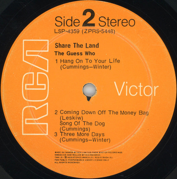 The Guess Who – Share The Land (Used vinyl)