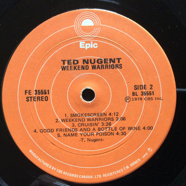 Ted Nugent – Weekend Warriors (Used vinyl)
