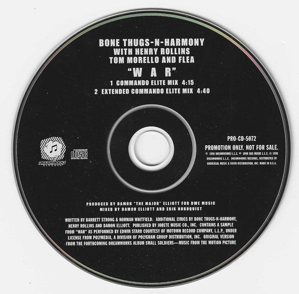 Bone Thugs-N-Harmony With Henry Rollins, Tom Morello And Flea – War (Used CD)