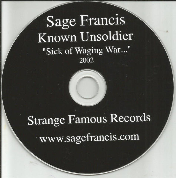 Sage Francis – The Known Unsoldier "Sick Of Waging War..." (Used CD)
