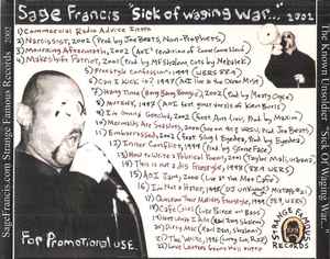 Sage Francis – The Known Unsoldier "Sick Of Waging War..." (Used CD)