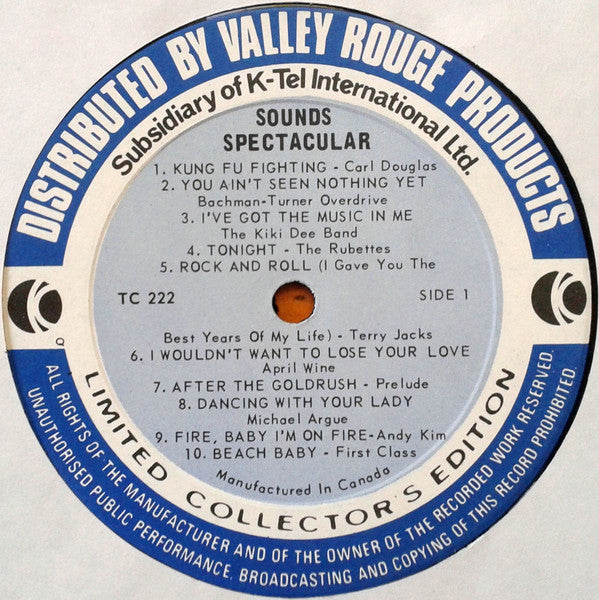 Various – Sounds Spectacular (Used vinyl)