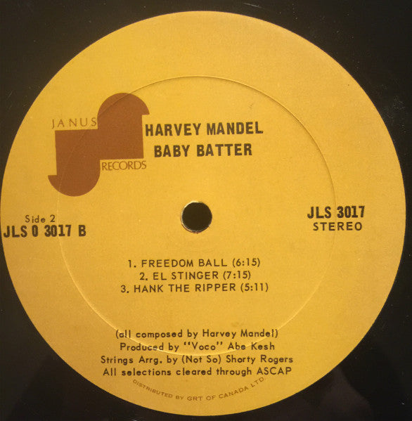 Harvey Mandel – Baby Batter (Used vinyl)