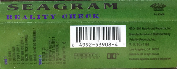 Seagram – Reality Check (Used cassette)