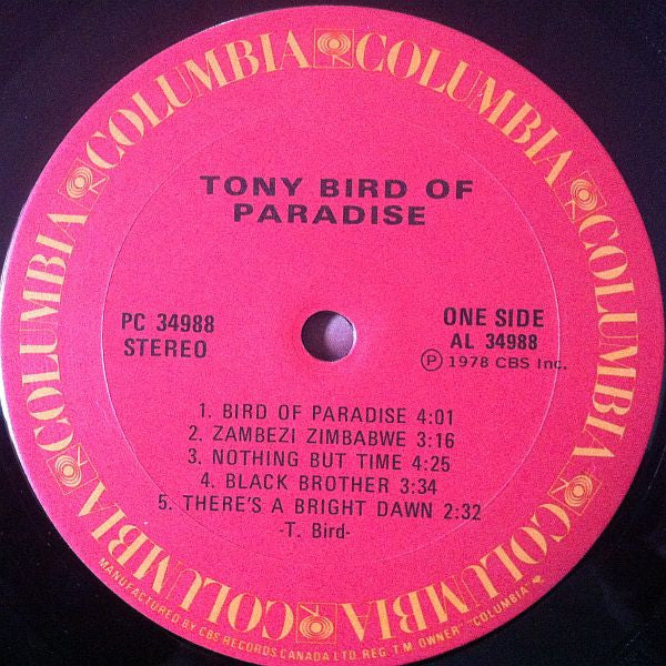 Tony Bird – Bird Of Paradise (Used vinyl)