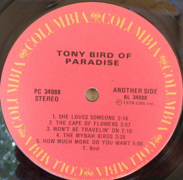 Tony Bird – Bird Of Paradise (Used vinyl)