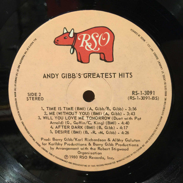 Andy Gibb – Andy Gibb's Greatest Hits (Used vinyl)