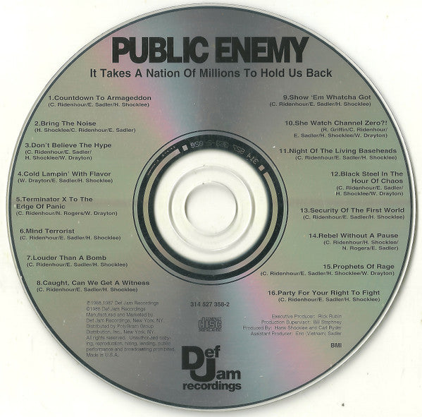 Public Enemy – It Takes A Nation Of Millions To Hold Us Back (Used CD)