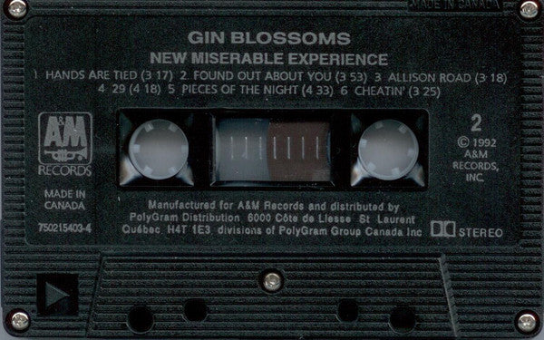 Gin Blossoms – New Miserable Experience - Used cassette