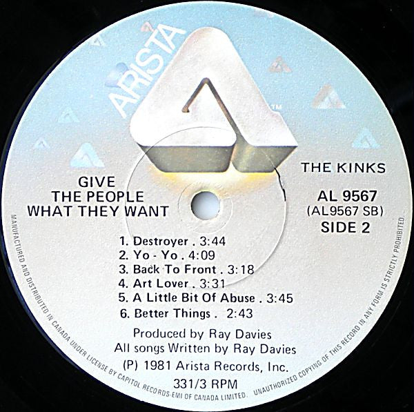 The Kinks – Give The People What They Want (Used vinyl)