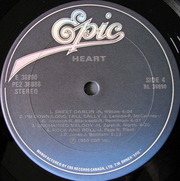 Heart – Greatest Hits / Live (Used vinyl)