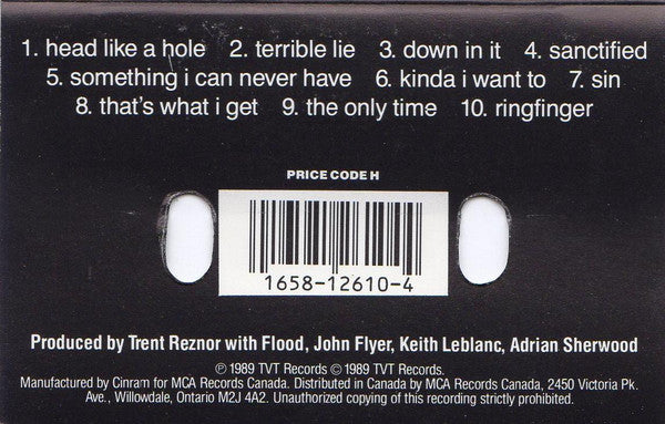 Nine Inch Nails – Pretty Hate Machine - Used cassette