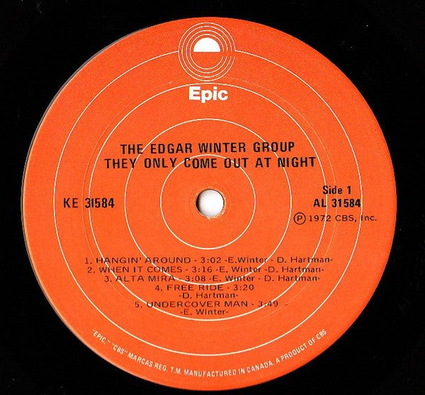 The Edgar Winter Group – They Only Come Out At Night (Used vinyl)