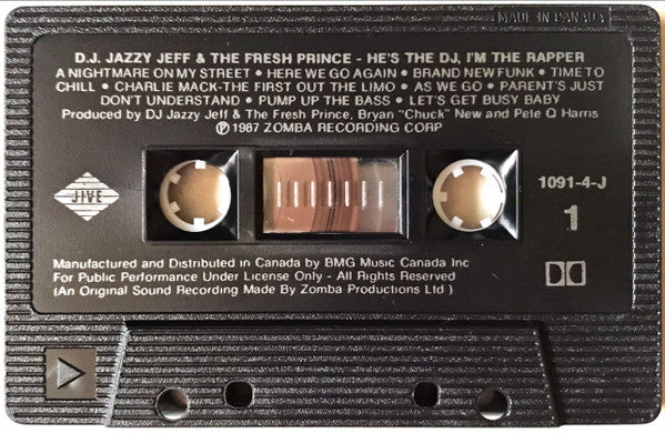 DJ Jazzy Jeff & The Fresh Prince – He's The DJ, I'm The Rapper (Used cassette)