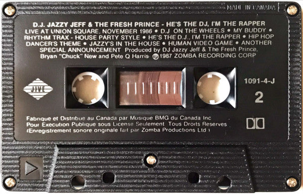 DJ Jazzy Jeff & The Fresh Prince – He's The DJ, I'm The Rapper (Used cassette)