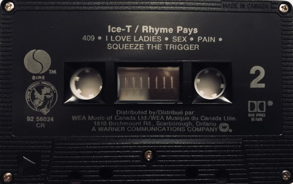Ice-T – Rhyme Pays (Used cassette)