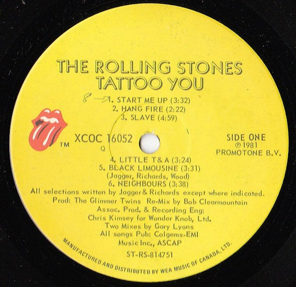 Rolling Stones – Tattoo You (Used Vinyl)