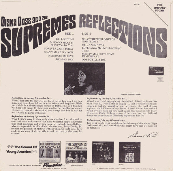 Diana Ross And The Supremes – Reflections (Used vinyl)