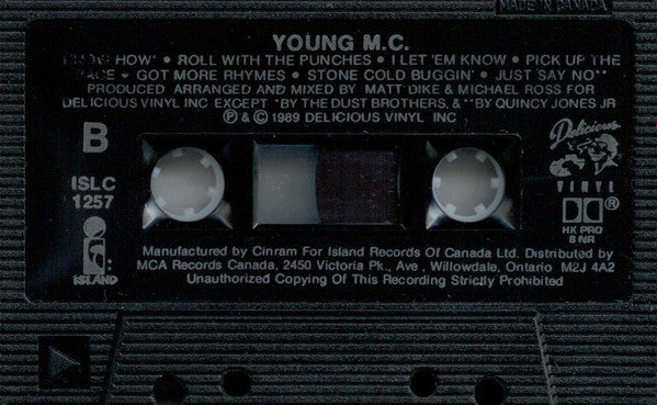 Young M.C. – Stone Cold Rhymin' (Used cassette)