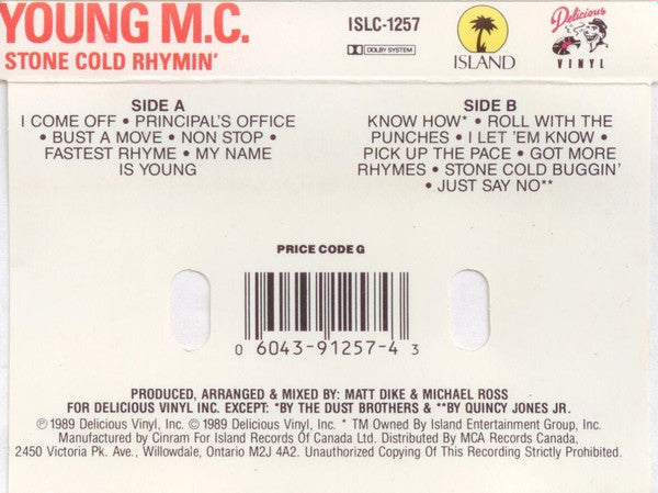 Young M.C. – Stone Cold Rhymin' (Used cassette)