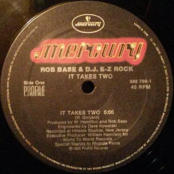 Rob Base & DJ E-Z Rock – It Takes Two (Used vinyl)