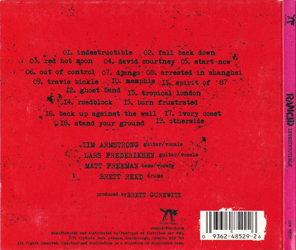 Rancid – Indestructible - Used CD
