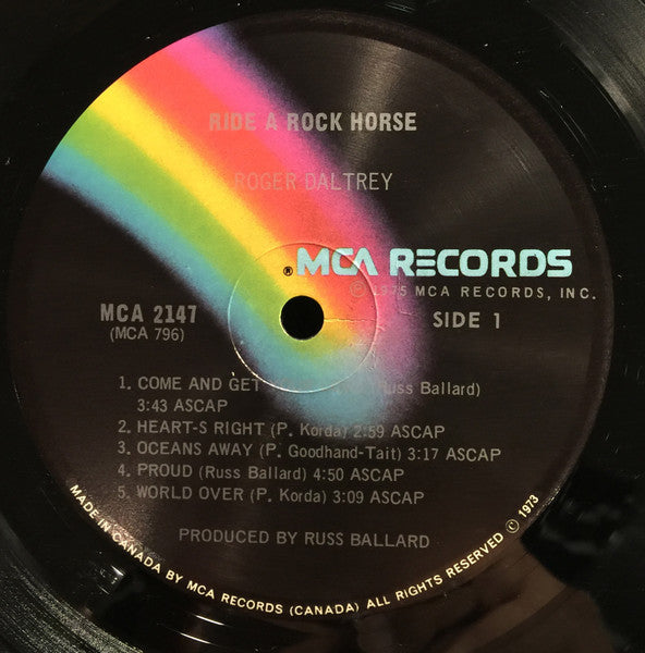 Roger Daltrey – Ride A Rock Horse (Used vinyl)