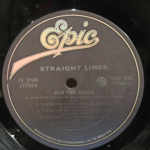 Straight Lines – Run For Cover (Used vinyl)
