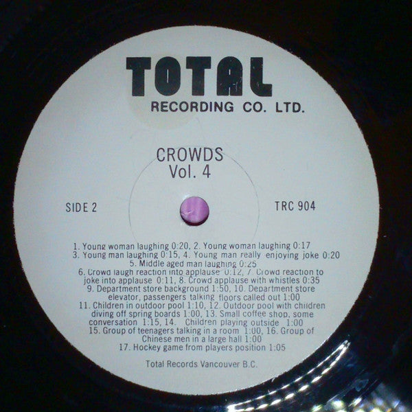 No Artist – Sound Effects Volume 4 – Crowds (Used vinyl)