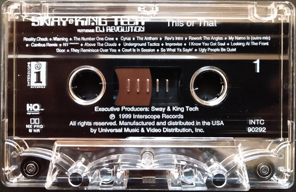 Sway & King Tech – This Or That - Used cassette