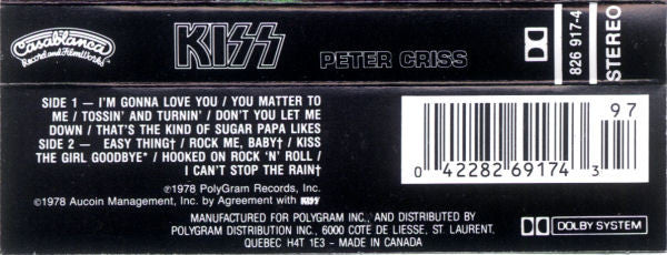 Kiss, Peter Criss – Peter Criss (Used cassette)