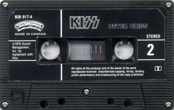 Kiss, Peter Criss – Peter Criss (Used cassette)