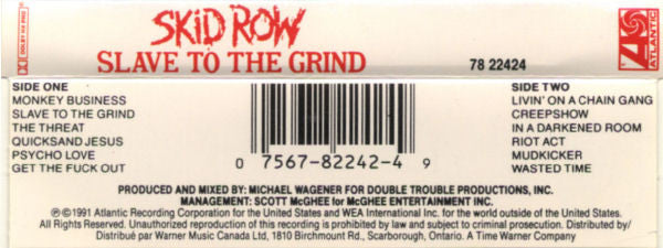 Skid Row – Slave To The Grind (Used cassette)