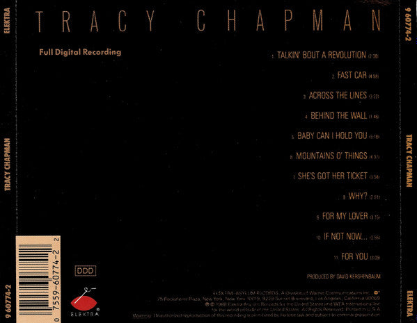 Tracy Chapman – Tracy Chapman (Used CD)