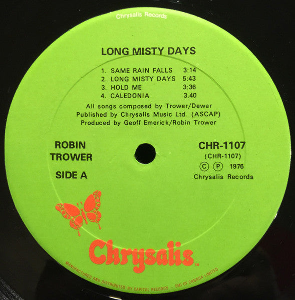 Robin Trower – Long Misty Days (Used vinyl)
