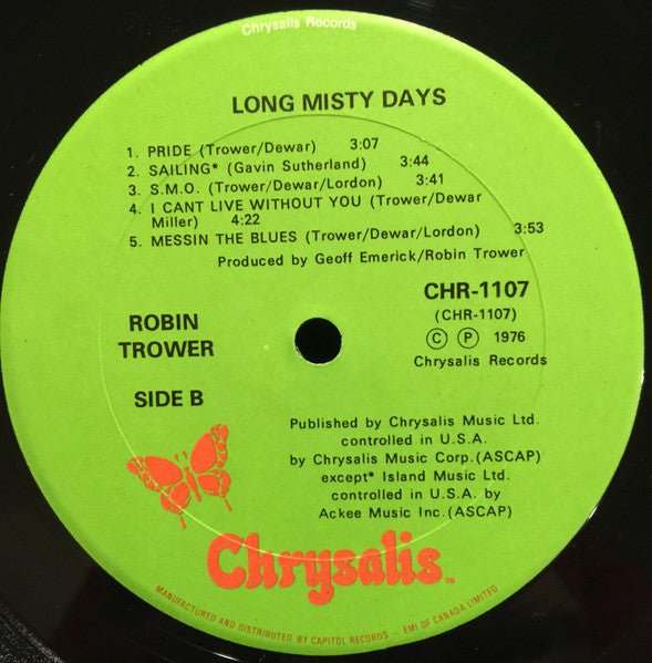 Robin Trower – Long Misty Days (Used vinyl)