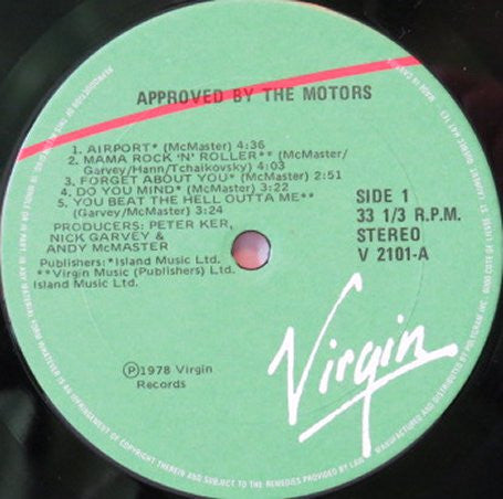 The Motors – Approved By The Motors (Used vinyl)