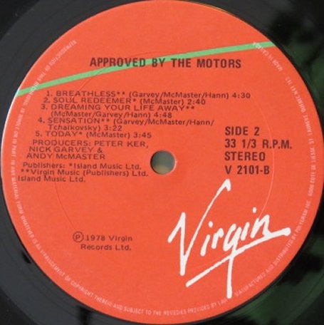 The Motors – Approved By The Motors (Used vinyl)
