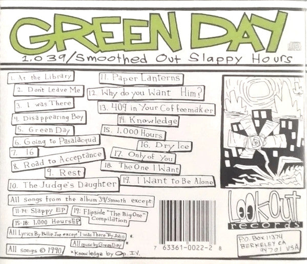 Green Day – 1,039/Smoothed Out Slappy Hours - Used CD