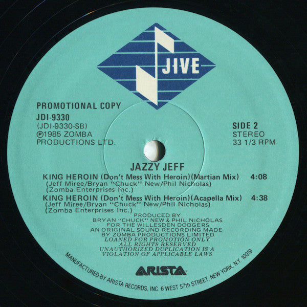 Jazzy Jeff – King Heroin (Don't Mess With Heroin) (Used vinyl)