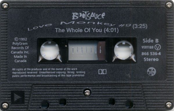 Bootsauce – Love Monkey #9 (Used cassette)