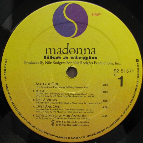 Madonna – Like A Virgin (Used vinyl)