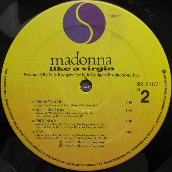 Madonna – Like A Virgin (Used vinyl)